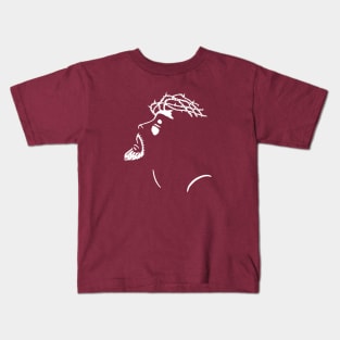 Jesus Christ Face Silhouette Kids T-Shirt